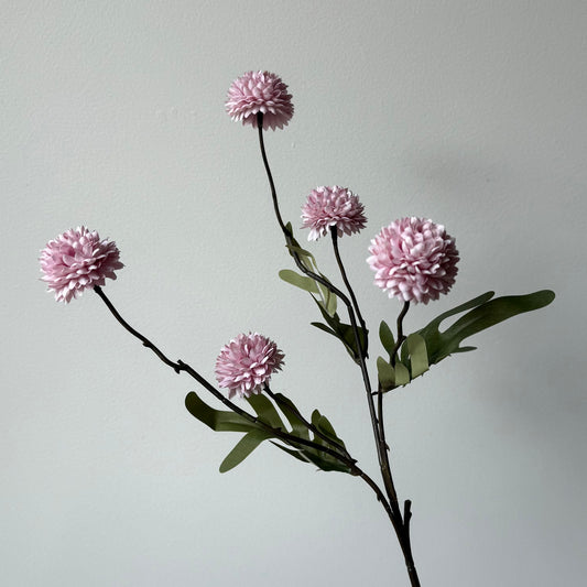 Pompom small met blad - Lila